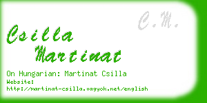 csilla martinat business card